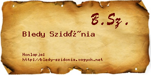 Bledy Szidónia névjegykártya